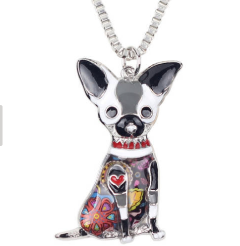 Chihuahua Jewelry - Chihuahua Necklace- Chihuahua Art - Chihuahua Watercolor - Chihuahua Figurine- FREE Shipping