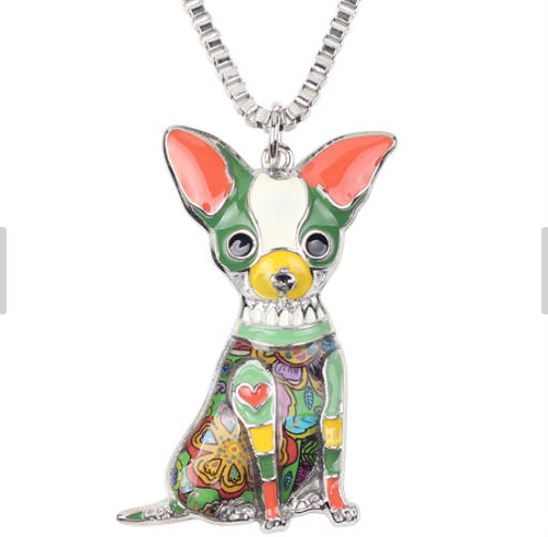 Chihuahua Jewelry - Chihuahua Necklace- Chihuahua Art - Chihuahua Watercolor - Chihuahua Figurine- FREE Shipping