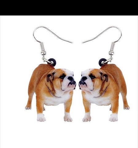English Bulldog Jewelry - English Bulldog Necklace- English Bulldog Earrings - English Bulldog Gifts - Bulldog Keychain FREE Shipping