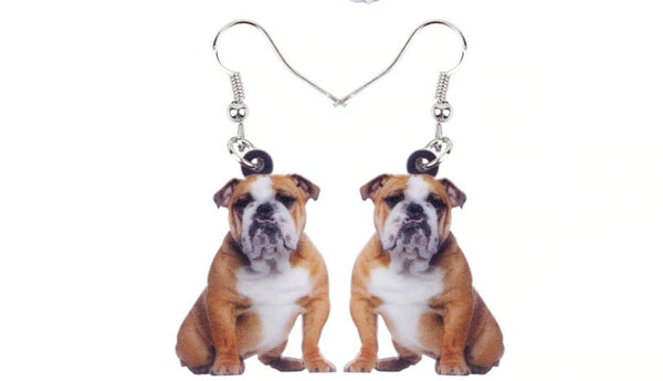 English Bulldog Jewelry - English Bulldog Necklace- English Bulldog Earrings - English Bulldog Gifts - Bulldog Keychain FREE Shipping