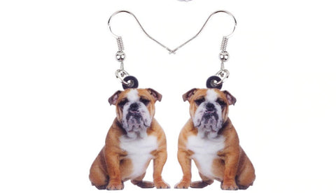 English Bulldog Jewelry - English Bulldog Necklace- English Bulldog Earrings - English Bulldog Gifts - Bulldog Keychain FREE Shipping