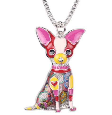 Chihuahua Jewelry - Chihuahua Necklace- Chihuahua Art - Chihuahua Watercolor - Chihuahua Figurine- FREE Shipping