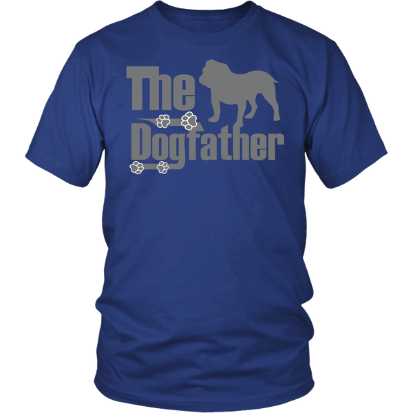 The Dogfather - Bulldog T-Shirt in Silver Writing