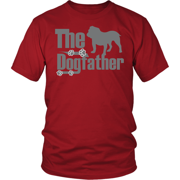 The Dogfather - Bulldog T-Shirt in Silver Writing