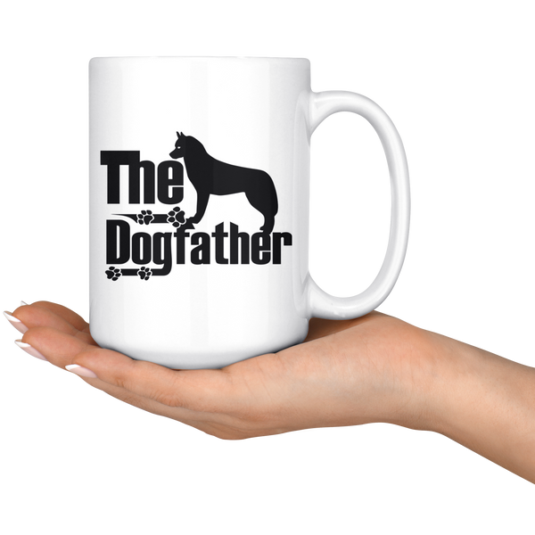 Siberian Husky Lover Gifts The Dogfather 15oz White Coffee Mug