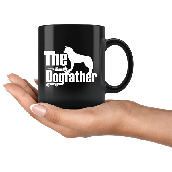 Siberian Husky Lover Gifts The Dogfather 11oz Black Coffee Mug