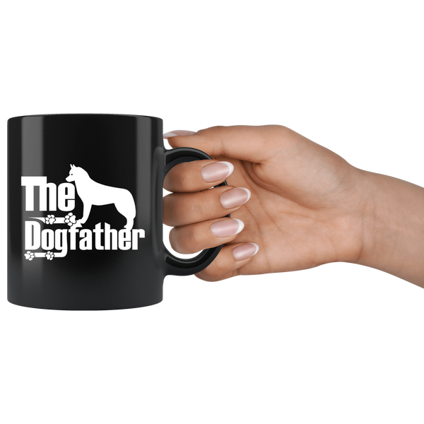 Siberian Husky Lover Gifts The Dogfather 11oz Black Coffee Mug