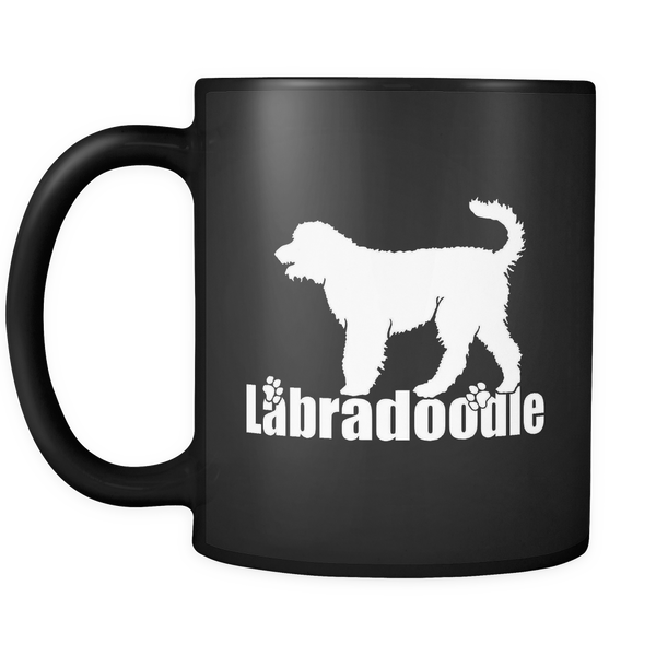 Labradoodle Paw Lover Gifts 11oz Black Coffee Mug - Labradoodle Pet Owner Rescue Gift