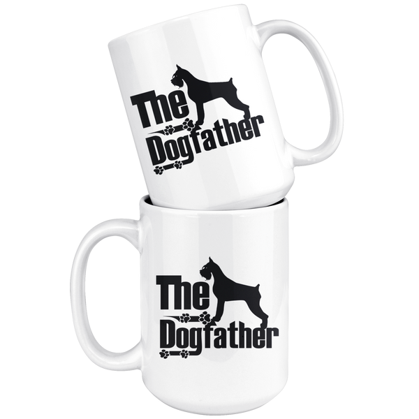 Schnauzer Lover Gifts The Dogfather 15oz White Coffee Mug