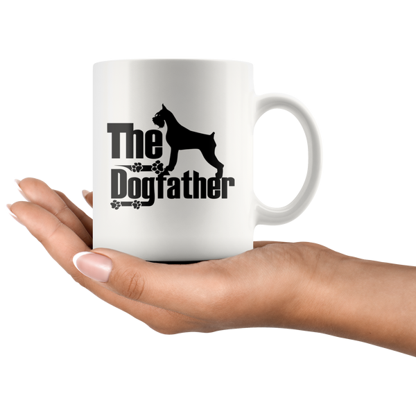 Schnauzer Lover Gifts The Dogfather 11oz White Coffee Mug