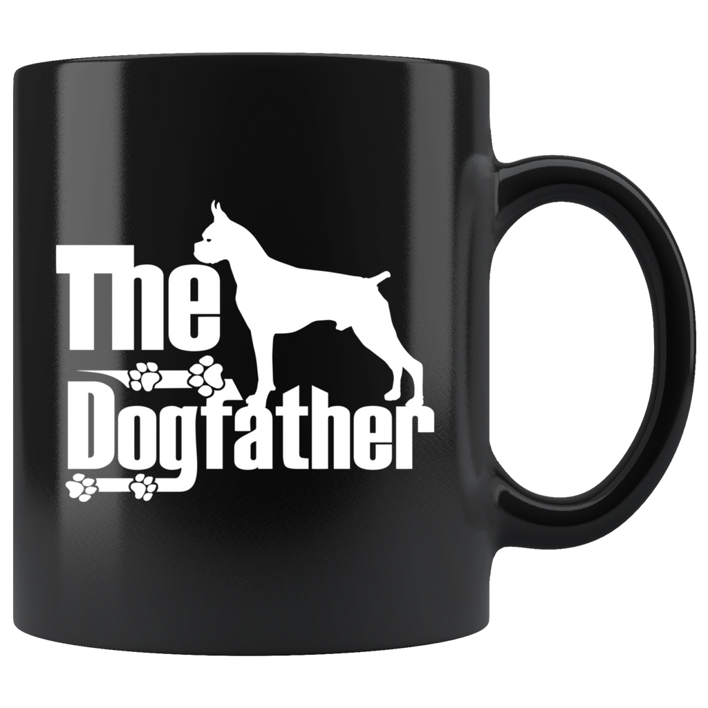 Boxer Lover Gifts The Dogfather 11oz Black Coffee Mug