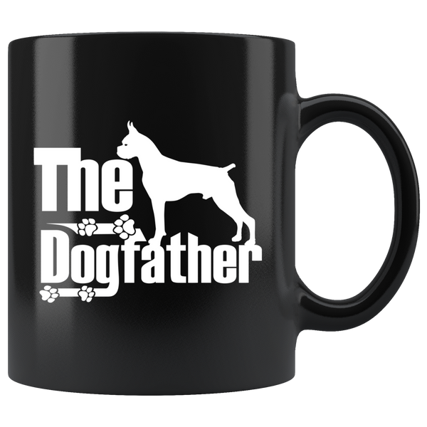 Boxer Lover Gifts The Dogfather 11oz Black Coffee Mug