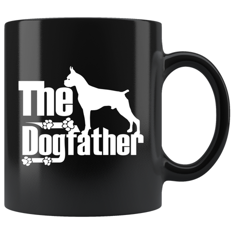 Boxer Lover Gifts The Dogfather 11oz Black Coffee Mug