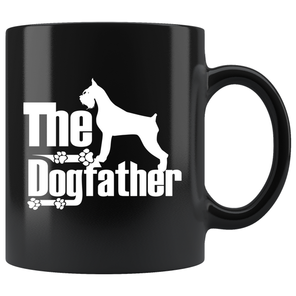 Schnauzer Lover Gifts The Dogfather 11oz Black Coffee Mug