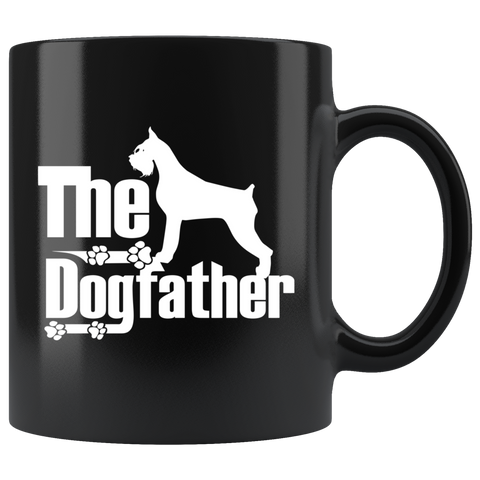 Schnauzer Lover Gifts The Dogfather 11oz Black Coffee Mug