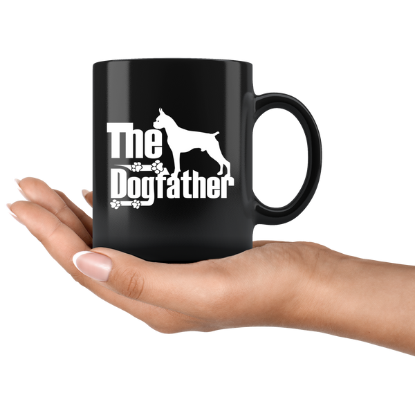 Boxer Lover Gifts The Dogfather 11oz Black Coffee Mug