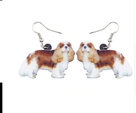 Cavalier King Charles Spaniel Jewelry -Cavalier King Charles Spaniel Necklace- Cavalier King Charles Spaniel Earrings - FREE Shipping