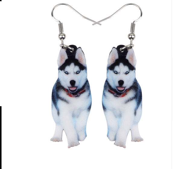 Siberian Husky Jewelry - Siberian Husky Necklace- Siberian Husky Keychain - Siberian Husky Earrings - Siberian Husky Gifts FREE Shipping