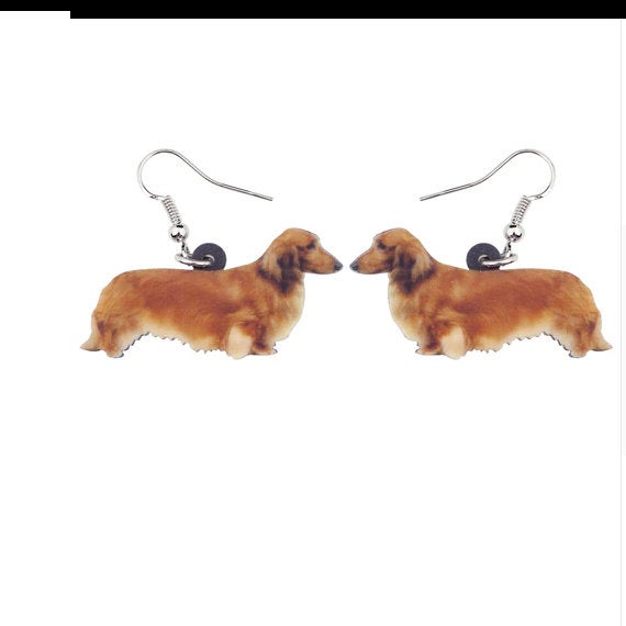 Dachshund Jewelry -Dachshund Necklace- Dachshund Art - Dachshund Earrings - FREE Shipping