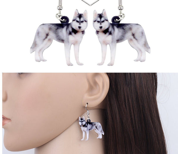 Siberian Husky Jewelry - Siberian Husky Necklace- Siberian Husky Keychain - Siberian Husky Earrings - Siberian Husky Gifts FREE Shipping