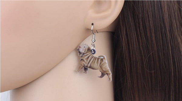 Shar Pei Jewelry - Shar Pei Necklace- Shar Pei Art - Shar Pei Earrings - Shar Pei Gifts FREE Shipping