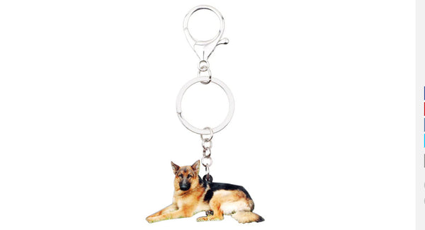 German Shepherd Keychain - German Shepherd Necklace- German Shepherd Jewelry - German Shepherd Earrings - FREE Shipping