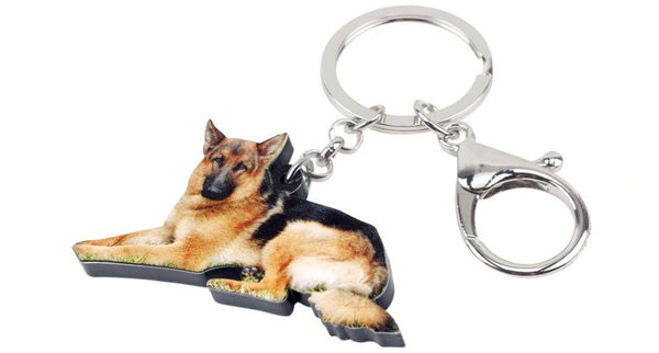 German Shepherd Keychain - German Shepherd Necklace- German Shepherd Jewelry - German Shepherd Earrings - FREE Shipping