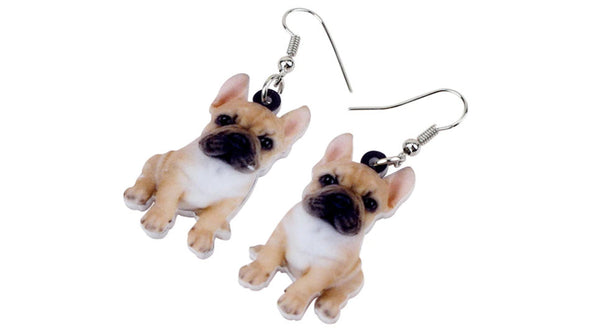 French Bulldog Jewelry - French Bulldog Necklace- French Bulldog Art - French Bulldog Earrings - FREE Shipping