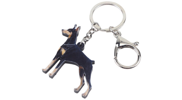 Doberman Keychain - Doberman Pinscher Necklace- Doberman Pinscher Jewelry - Doberman Pinscher Earrings - FREE Shipping
