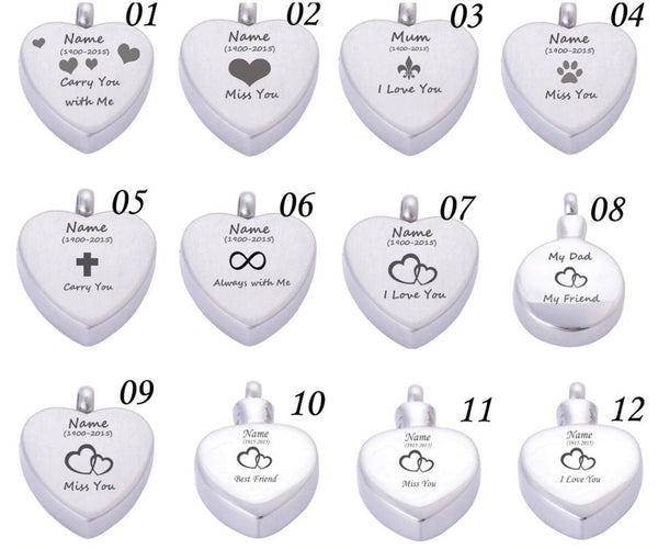 Pet Urn Necklace - Dog Urn Necklace -Pet Ash Holder - Pet Keepsake -Urn for Ashes -Memorial Jewelry -Urn Necklace