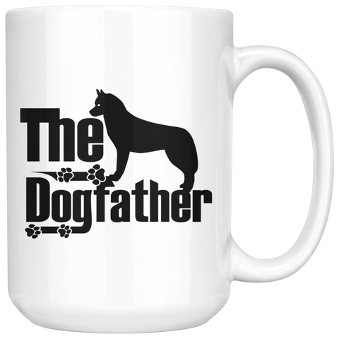 Siberian Husky Lover Gifts The Dogfather 15oz White Coffee Mug
