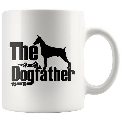 Doberman Lover Gifts The Dogfather 11oz White Coffee Mug
