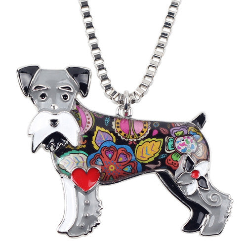 Schnauzer Designer Pendant & Choker Necklace