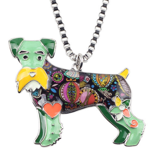 Schnauzer Designer Pendant & Choker Necklace