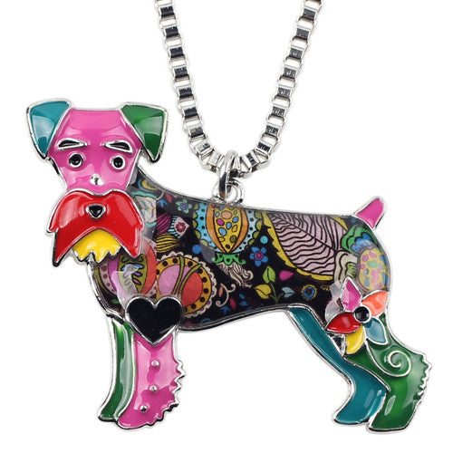 Schnauzer Designer Pendant & Choker Necklace