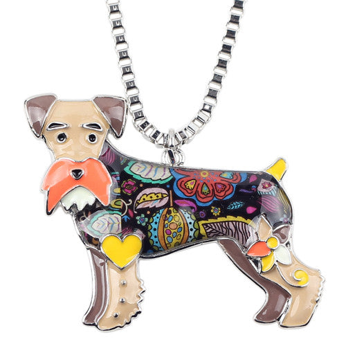 Schnauzer Designer Pendant & Choker Necklace