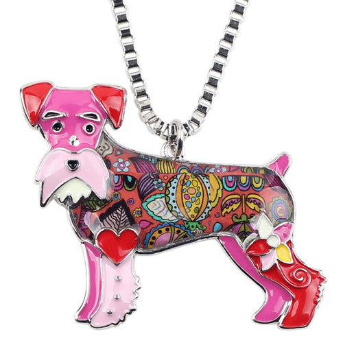 Schnauzer Designer Pendant & Choker Necklace