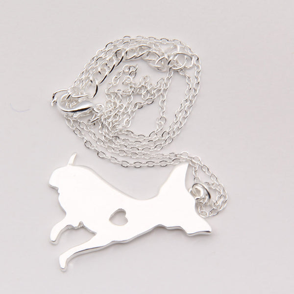 Cute Chihuahua Heart Sterling Silver/14k Gold Pendant and 18" Necklace - FREE - Just Pay Shipping!