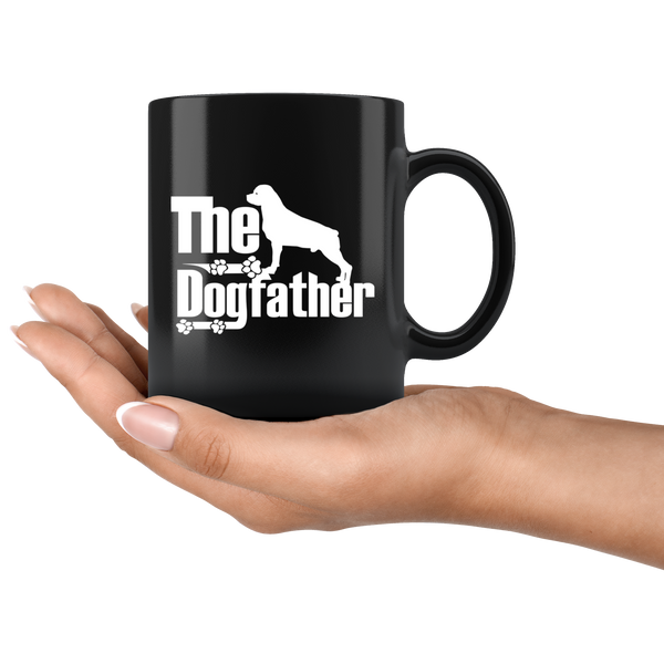 Rottweiler Lover Gifts The Dogfather 11oz Black Coffee Mug