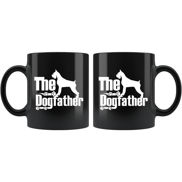 Schnauzer Lover Gifts The Dogfather 11oz Black Coffee Mug