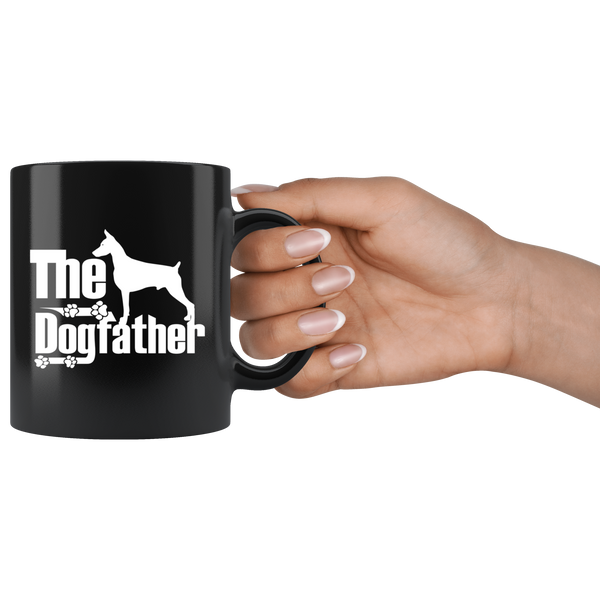 Doberman Lover Gifts The Dogfather 11oz Black Coffee Mug