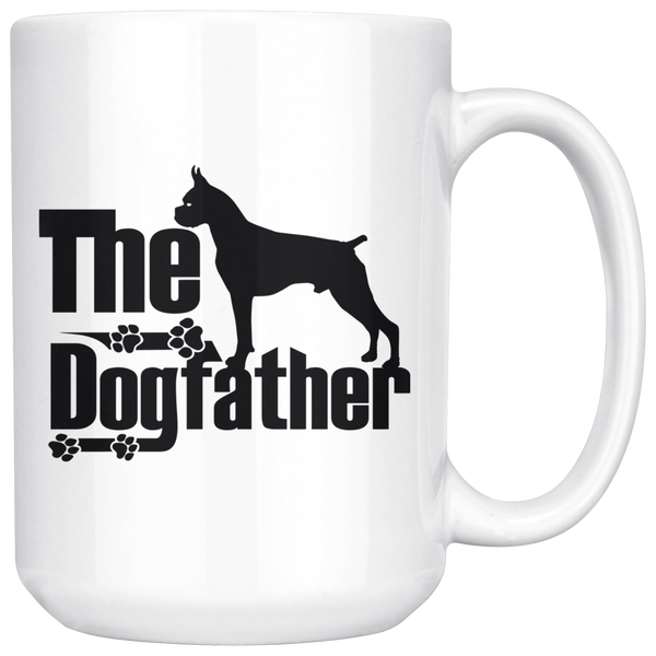 Boxer Lover Gifts The Dogfather 15oz White Coffee Mug