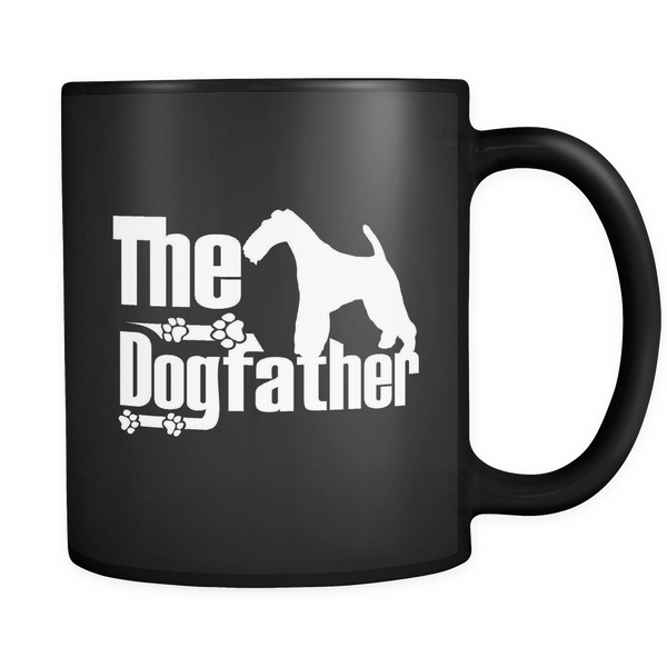 Wire Hair Fox Terrier Lover Gifts The Dogfather 11oz Black Coffee Mug - Wire Hair Fox Terrier Pet Owner Rescue Gift